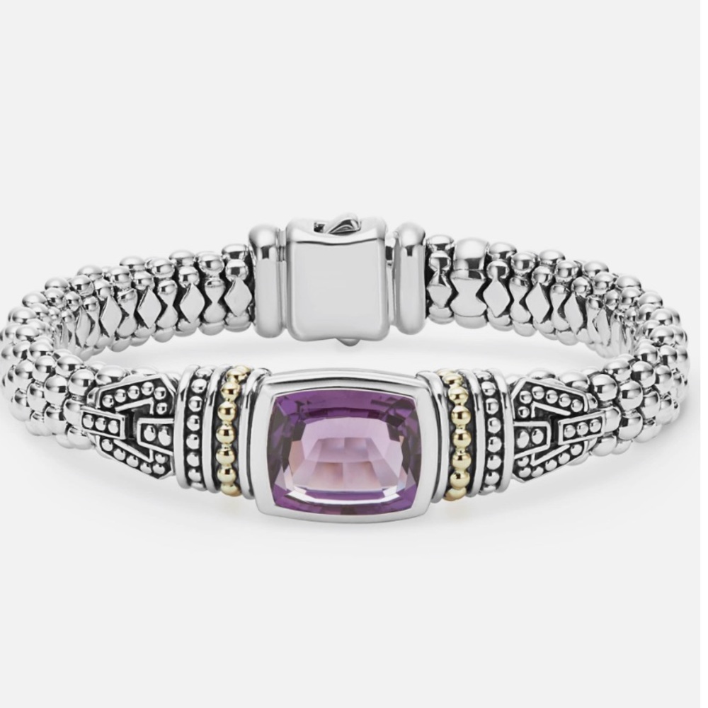 Lagos amethyst caviar bracelet